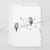 Invitation Célébration des Inséparables rustiques du bois (Dos)