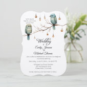 Invitation Célébration des Inséparables rustiques du bois (Debout devant)