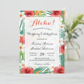 Invitation Célébration des Mariages de l'Hibiscus hawaïen tro (Debout devant)