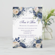 Célébration des Mariages floraux bleu et ivoire de
