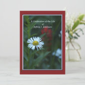Invitation Célébration d'invitation de la vie, fleur sauvage (Debout devant)