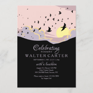 Invitation Célébration d'invitation de mémorial de la vie