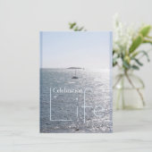 Invitation Célébration d'invitation du paysage marin 2 de la (Debout devant)