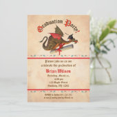 Invitation Célébration d'obtention du diplôme de dragon (Debout devant)