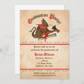 Invitation Célébration d'obtention du diplôme de dragon (Devant / Derrière)