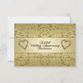 Invitation Célébration dorée du 50e anniversaire de mariage (Devant)