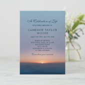 Invitation Célébration douce de lever de soleil de la vie (Debout devant)