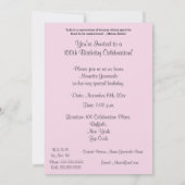 Invitation Célébration du 100e anniversaire/Bouquet de la mar (Dos)