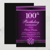 Invitation Célébration du 100e anniversaire de Black and Purp (Devant / Derrière)