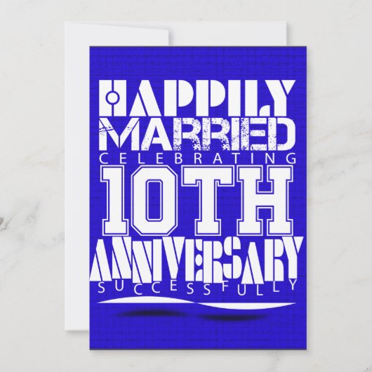 Invitation célébration du 10e anniversaire de mariage (Devant)