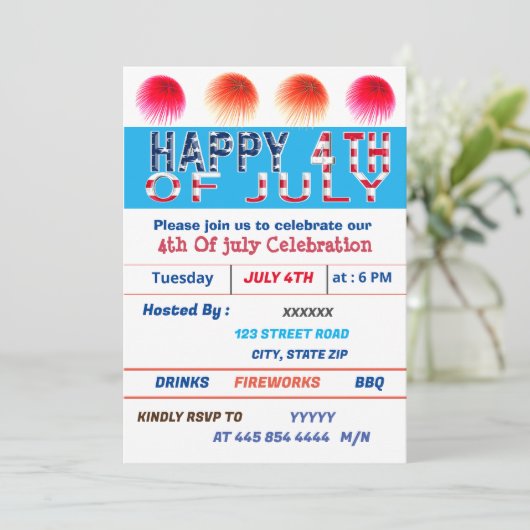 Invitation Célébration du 14 juillet (Debout devant)