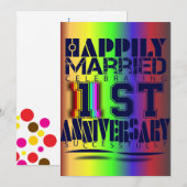 Invitation célébration du 1er anniversaire de mariage (Devant / Derrière)