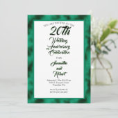 Invitation Célébration du 20e anniversaire de mariage Emerald (Debout devant)