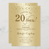 Invitation Célébration du 20e anniversaire en or (Devant / Derrière)