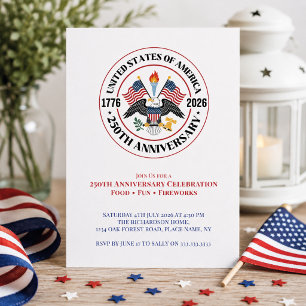 Invitation Célébration du 250e anniversaire de l'Indépendance