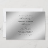 Invitation Célébration du 25e anniversaire de mariage Argent (Dos)