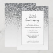 Invitation Célébration du 25e anniversaire de mariage avec pa (Devant / Derrière)