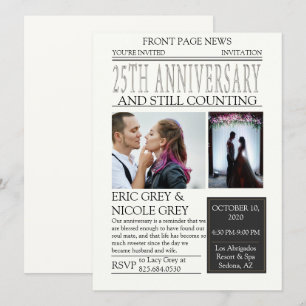 Invitation Célébration du 25e anniversaire d'un journal