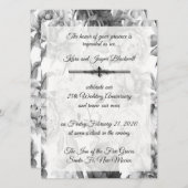 Invitation Célébration du 25e anniversaire Noir & Blanc (Devant / Derrière)