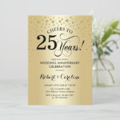 Invitation Célébration du 25e anniversaire - Or Noir (Debout devant)