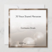 Invitation Célébration du 30e anniversaire de mariage de perl (Dos)