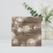 Invitation Célébration du 30e anniversaire de mariage perlé (Debout devant)