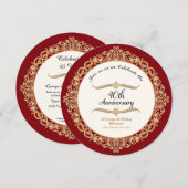 Invitation Célébration du 40e anniversaire de mariage de rubi (Devant / Derrière)