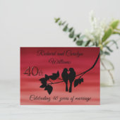 Invitation Célébration du 40e anniversaire de mariage des tou (Debout devant)