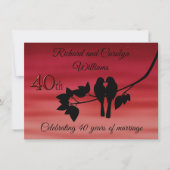 Invitation Célébration du 40e anniversaire de mariage des tou (Devant)