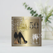 Invitation Célébration du 50e anniversaire de la femme (Debout devant)