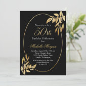 Invitation Célébration du 50e anniversaire de l'élégant Black (Debout devant)