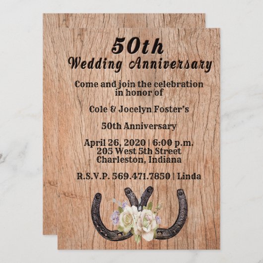 Invitation Célébration du 50e anniversaire de l'impression ty (Devant / Derrière)
