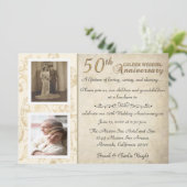 Invitation Célébration du 50e anniversaire de mariage (Debout devant)