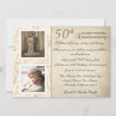 Invitation Célébration du 50e anniversaire de mariage (Devant)