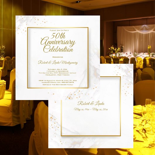 Invitation Célébration du 50e anniversaire de mariage