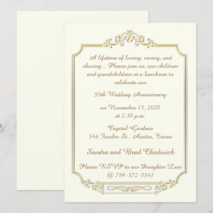 Invitation Célébration du 50e anniversaire de mariage
