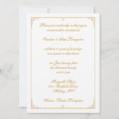 Invitation Célébration du 50e anniversaire de mariage en or (Dos)
