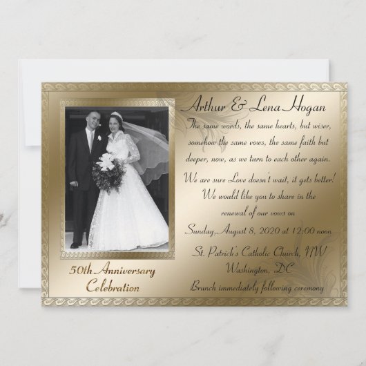 Invitation Célébration du 50e anniversaire d'or (Devant)