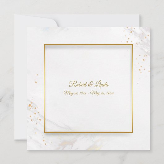 Invitation Célébration du 50e anniversaire d'or (Dos)