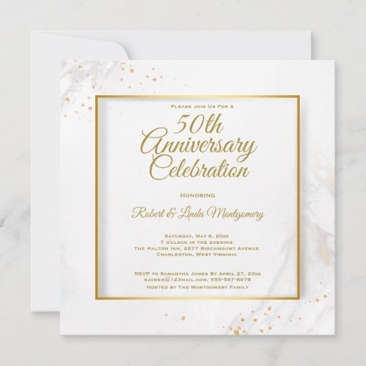 Invitation Célébration du 50e anniversaire d'or (Devant)