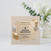 Invitation Célébration du 50e anniversaire du Mariage (Debout devant)