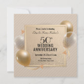 Invitation Célébration du 50e anniversaire du Mariage (Devant)