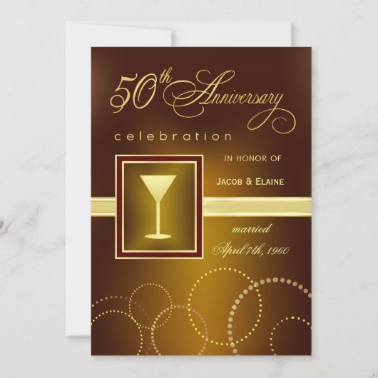 Invitation Célébration du 50e anniversaire du Mariage - Moder (Devant)