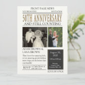 Invitation Célébration du 50e anniversaire d'un journal (Debout devant)