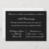 Invitation Célébration du 50e anniversaire en feuille d'or (Dos)