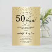 Invitation Célébration du 50e Anniversaire - Noir Or (Debout devant)