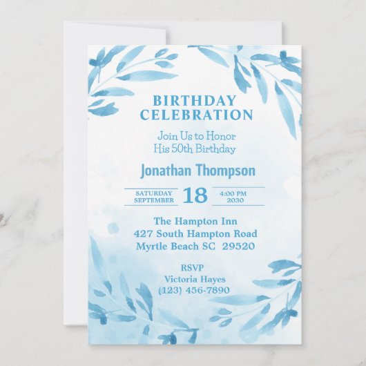 Invitation Célébration du 5e anniversaire (Devant)