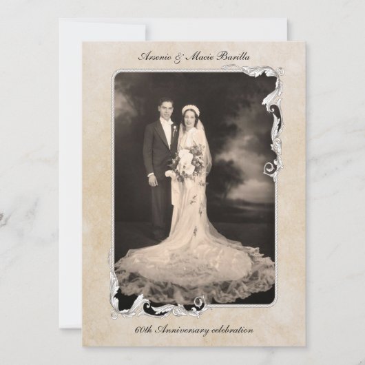 Invitation Célébration du 60e anniversaire (Devant)