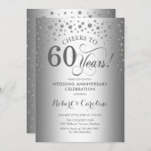 Invitation Célébration du 60e anniversaire - Argent (Devant / Derrière)