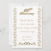 Invitation Célébration du 60e anniversaire de mariage (Devant)